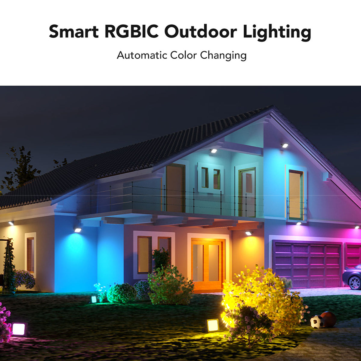 Govee RGBICWW LED Smart Flood Lights (4 Pack) - Smart Light