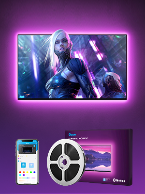 Govee Bluetooth RGB LED Backlight Strip for TVs (TV Sizes of 46-60 Inches)