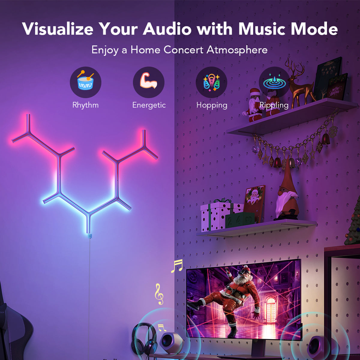 Govee Y Shape Light Panel (7 pack) - Smart LED Light - UNBOXED DEAL