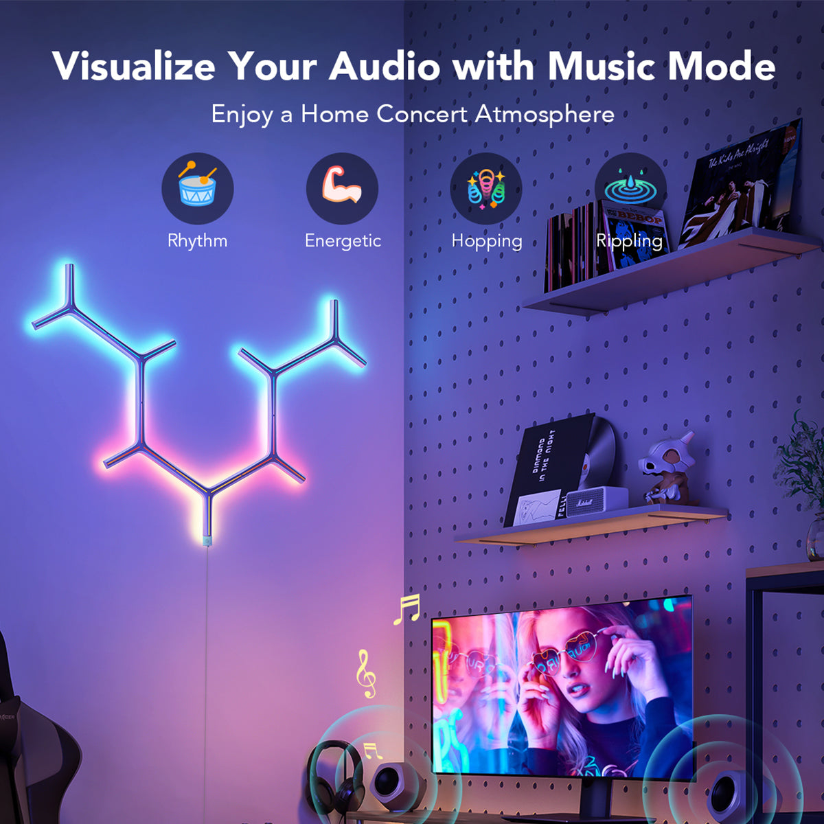 Govee Y Shape Light Panel (7 pack) - Smart LED Light - UNBOXED DEAL