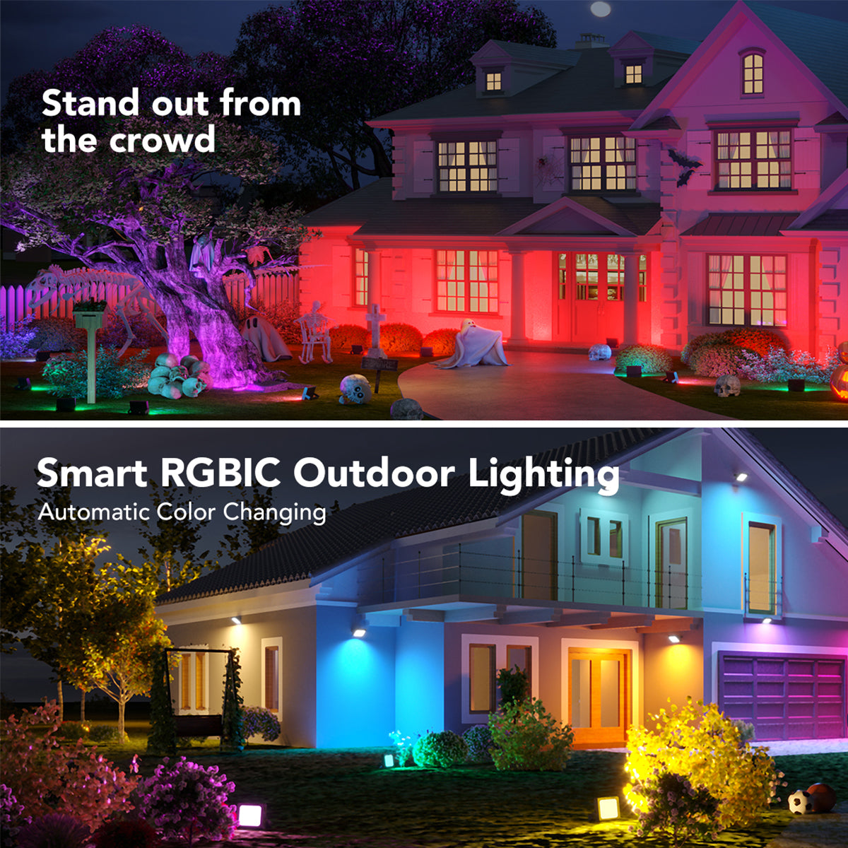 Govee RGBICWW LED Smart Flood Lights (4 Pack) - Smart Light
