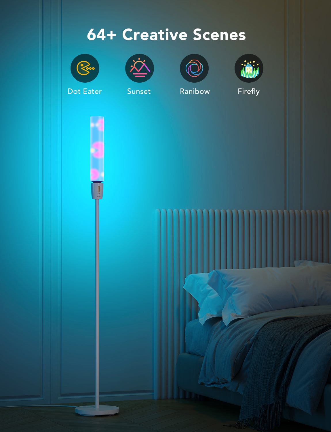 Govee RGBICWW Cylinder Floor Lamp - Smart Ambiance Room Decor Light