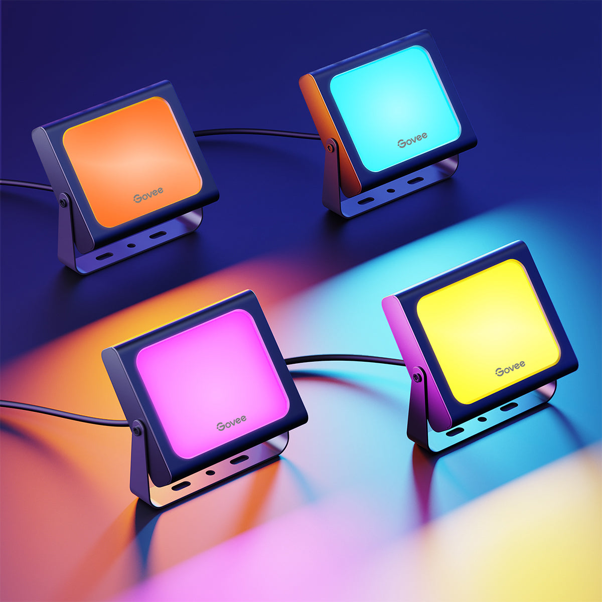 Govee RGBICWW LED Smart Flood Lights (4 Pack) - Smart Light