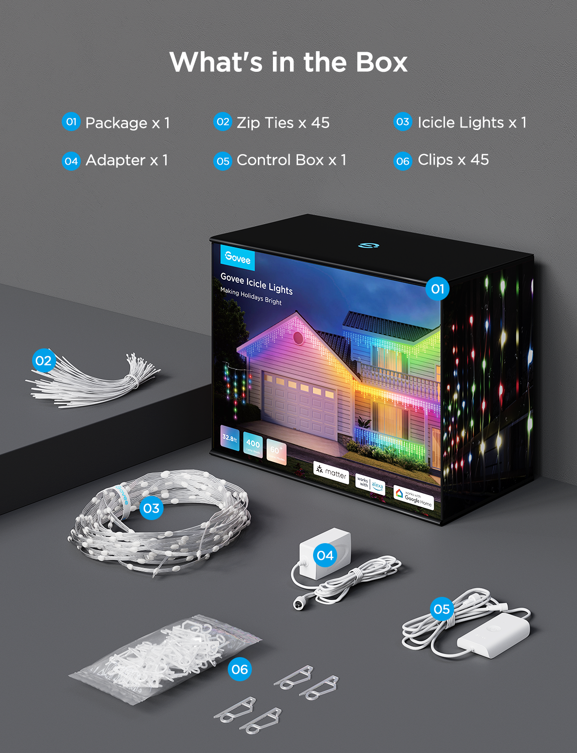 Govee Icicle Lights - 10M