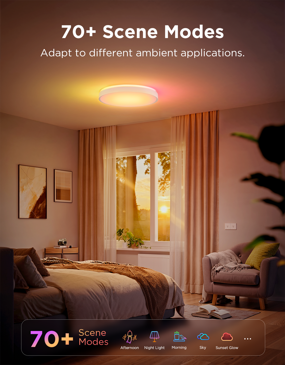 Govee 15-Inch RGBICWW Smart Ceiling Light Pro
