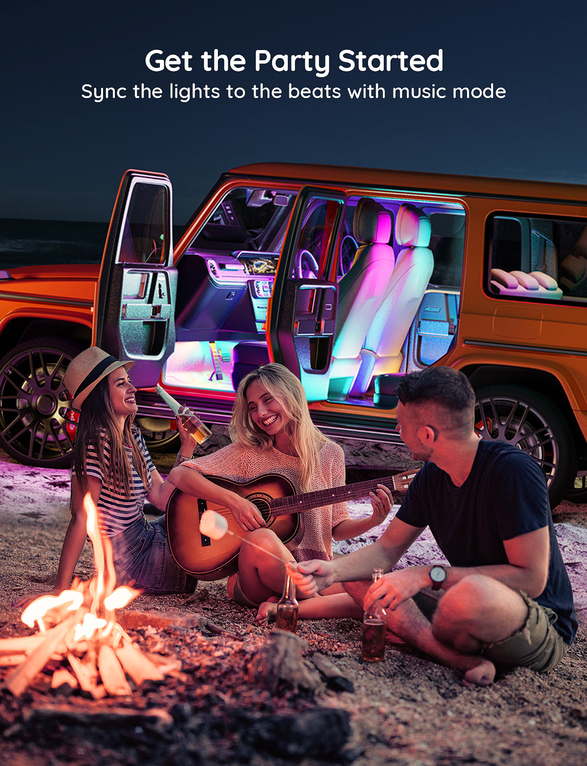 Govee RGBIC Interior Car Lights (30 Scene Mode + 4 Music Mode)