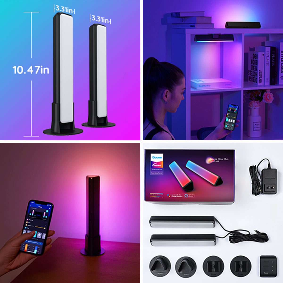Govee RGBICWW WiFi + Bluetooth Flow Plus Light Bars