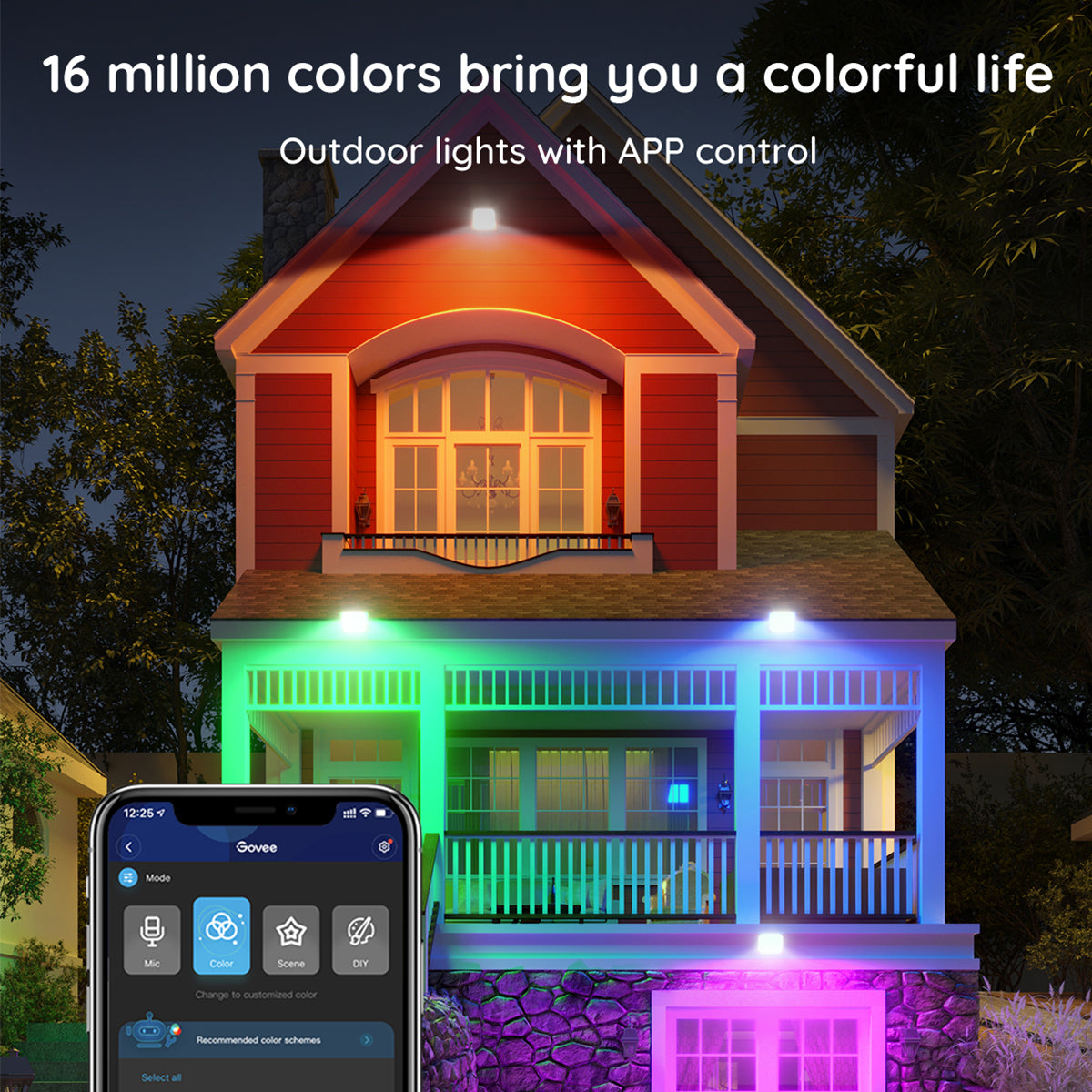 Govee RGBICWW LED Smart Flood Lights (4 Pack) - Smart Light