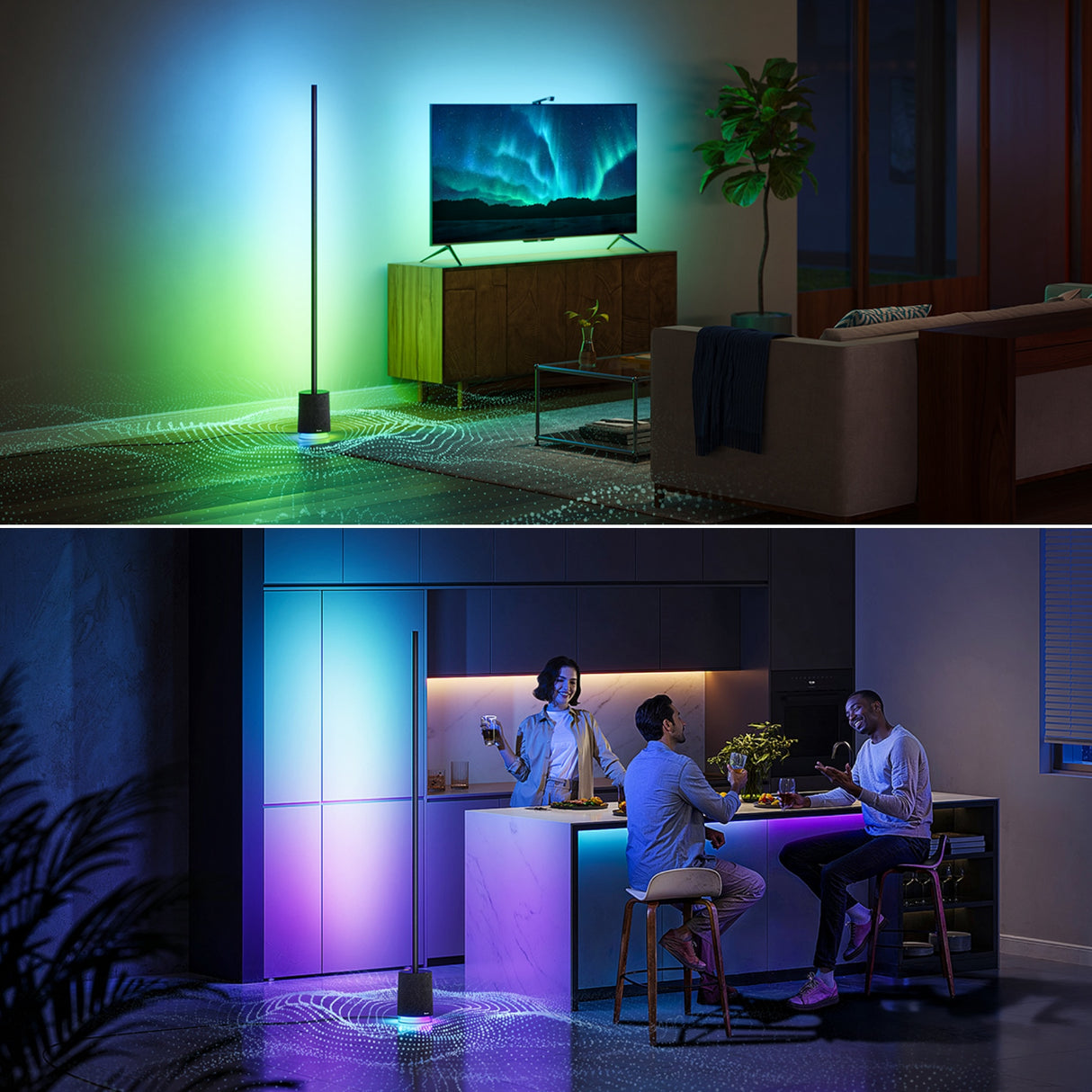 Govee Floor Lamp Pro RGBICWW Smart Floor Lamp with Speaker - 1.7m - Black