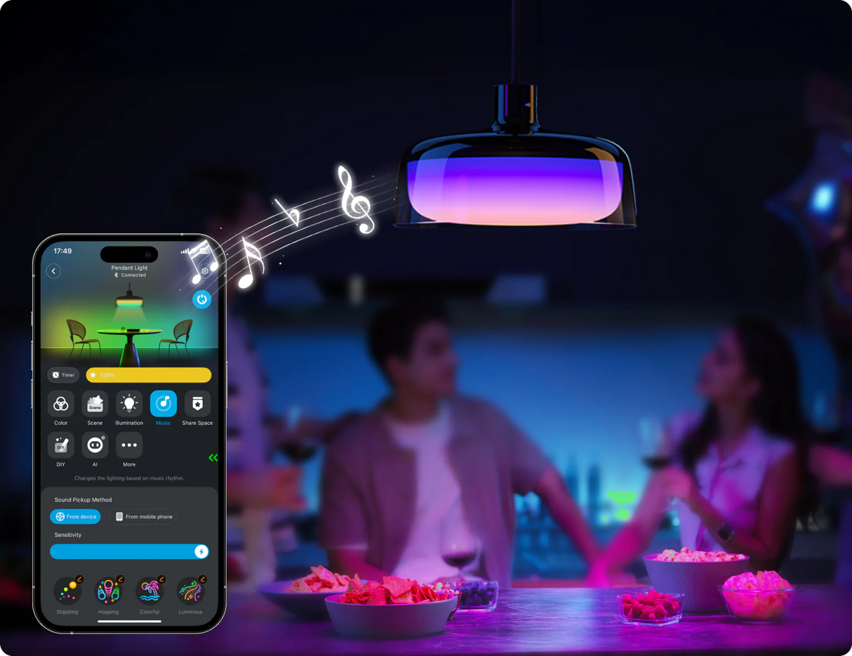 Govee Pendant Light for Kitchen Island, Three-Layer RGBIC Smart Lighting