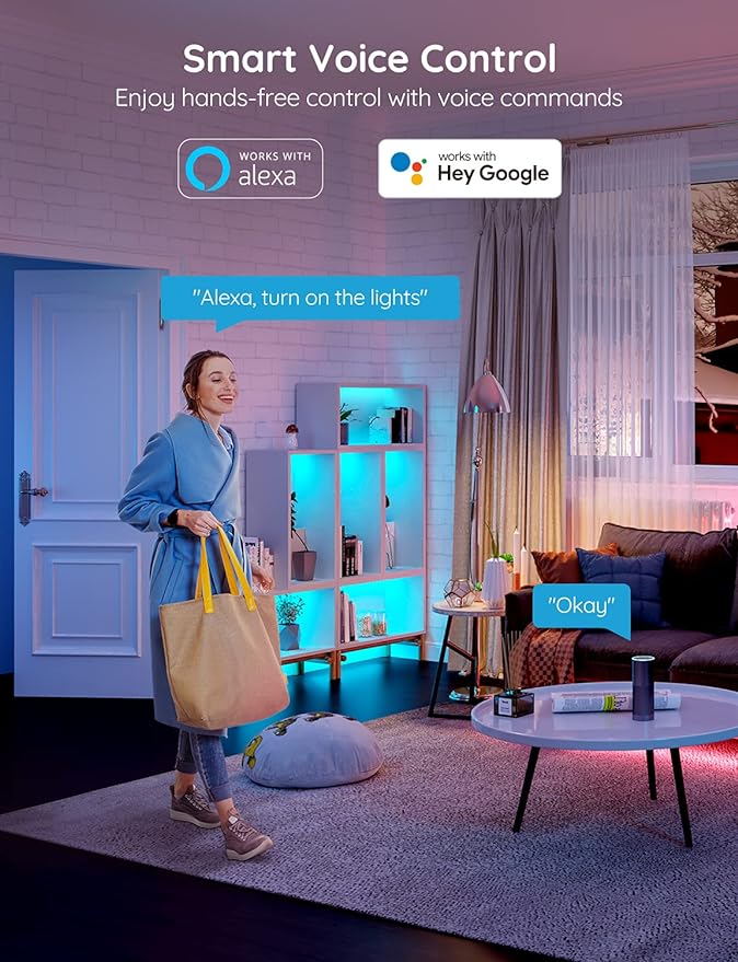 Govee LED Strip 5m Long Alexa Smart RGB WiFi LED Strip