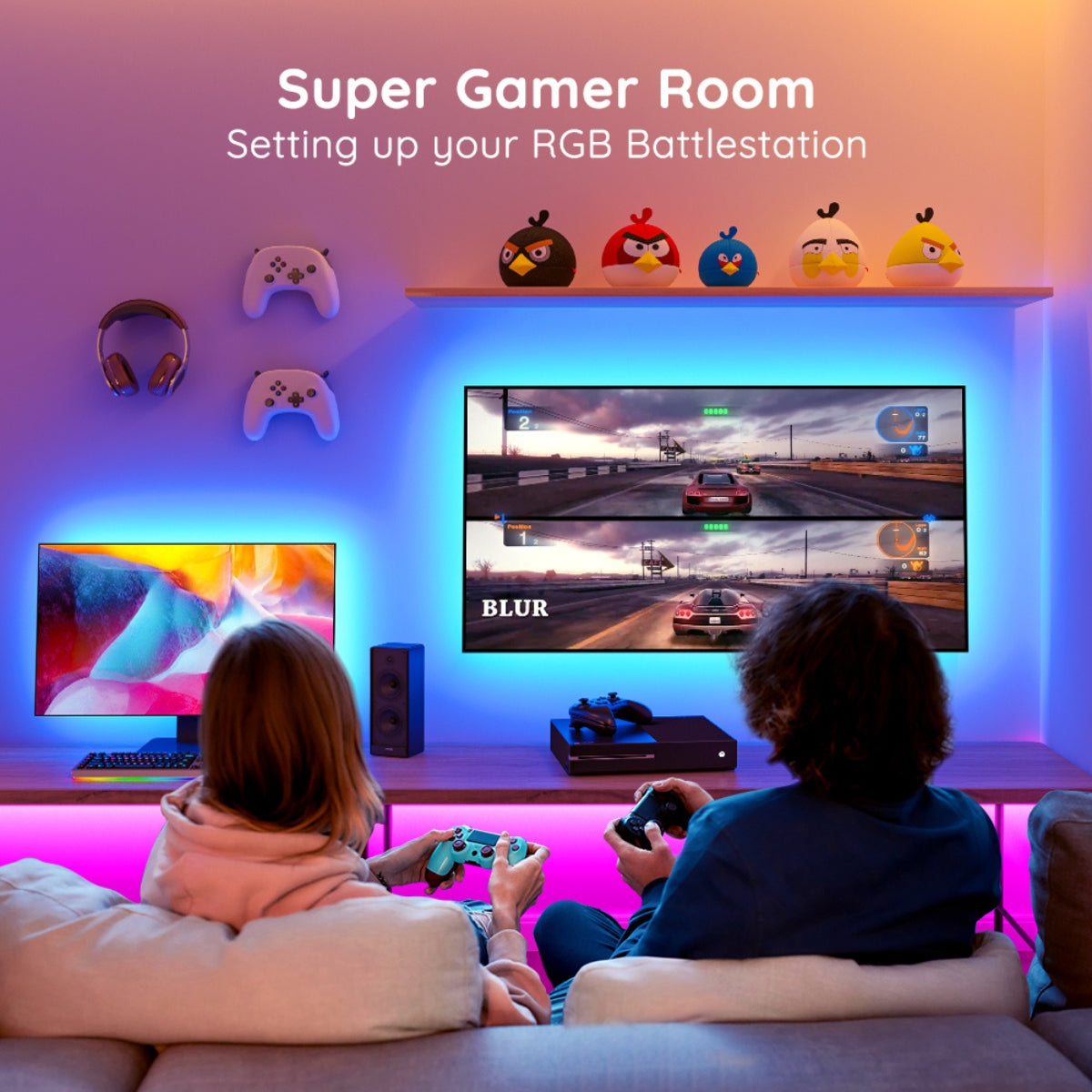 Govee Bluetooth RGB LED Backlight Strip for TVs (TV Sizes of 46-60 Inches)