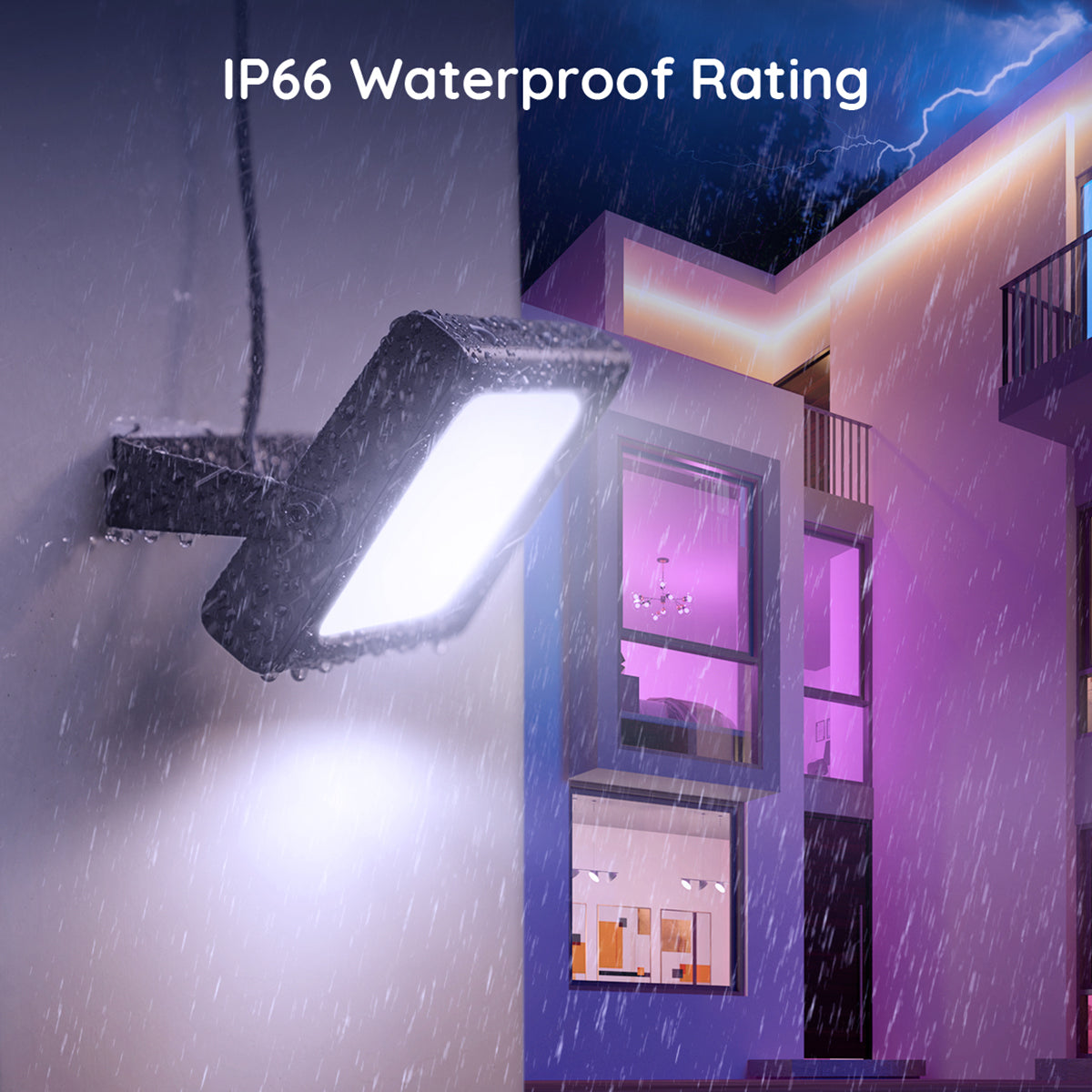 Govee RGBICWW LED Smart Flood Lights (4 Pack) - Smart Light