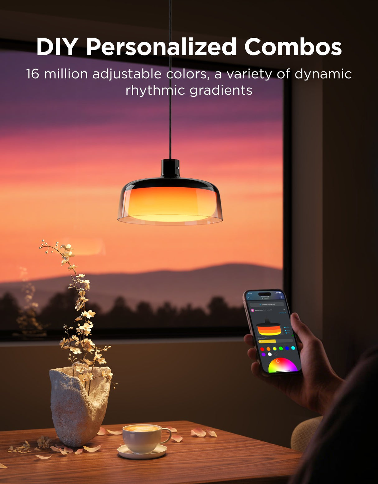 Govee Pendant Light for Kitchen Island, Three-Layer RGBIC Smart Lighting
