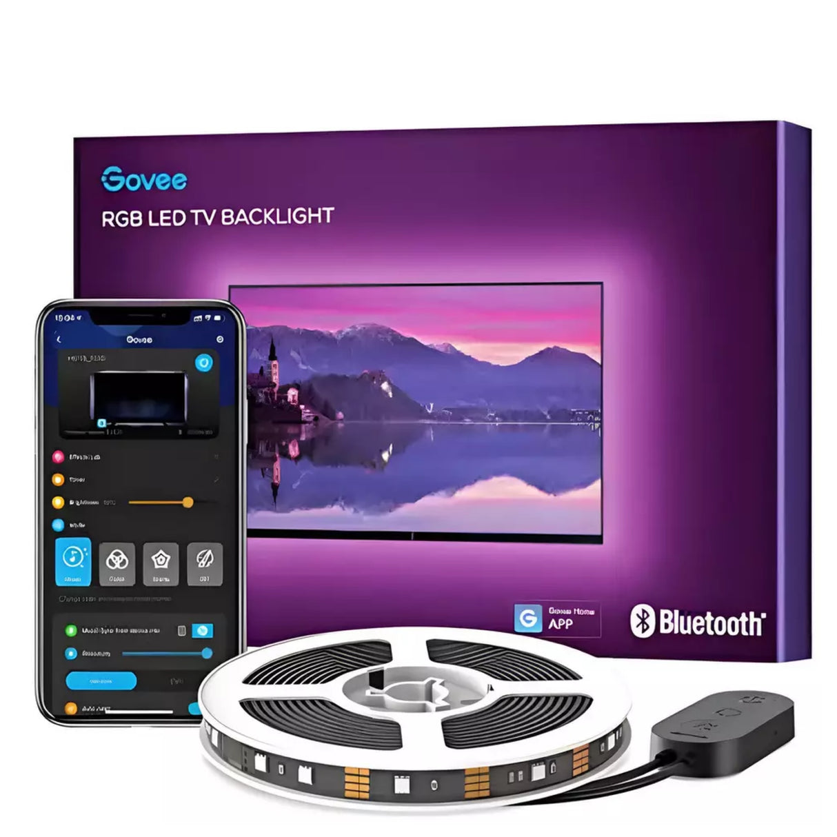 Govee Bluetooth RGB LED Backlight Strip for TVs (TV Sizes of 46-60 Inches)