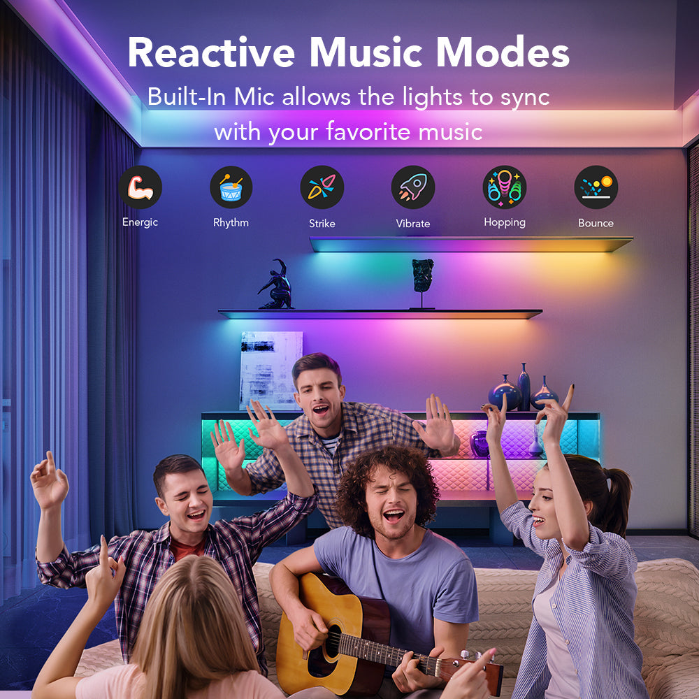 Govee RGBIC Wi-Fi + Bluetooth LED Strip Lights With Protective Coating (5-10m) - UNBOXED DEAL