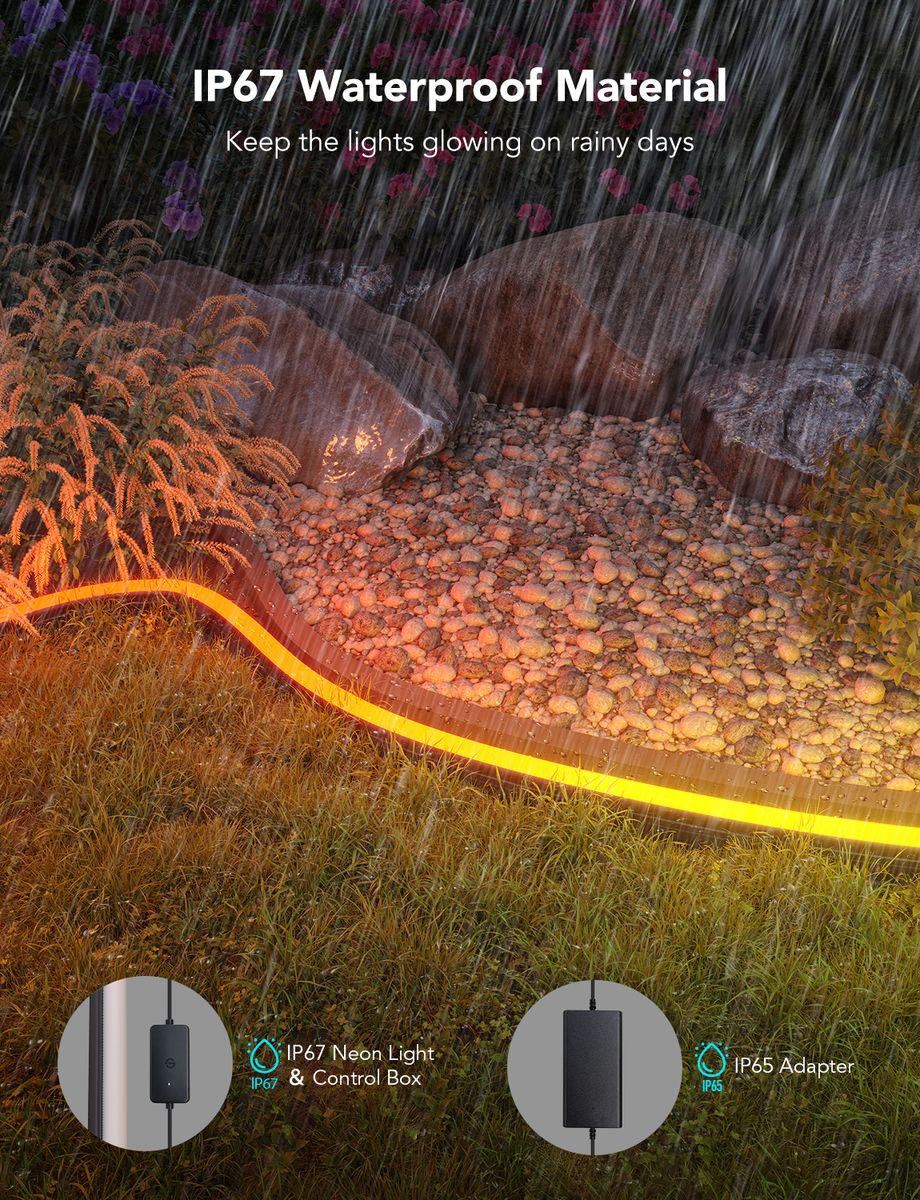 Govee RGBIC Outdoor Neon Strip Lights - 10M