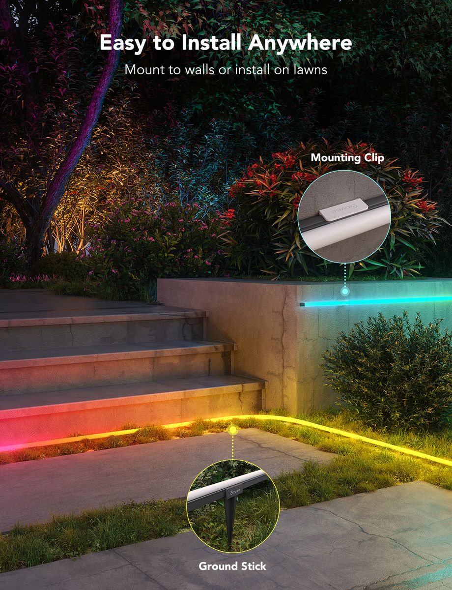 Govee RGBIC Outdoor Neon Strip Lights - 10M