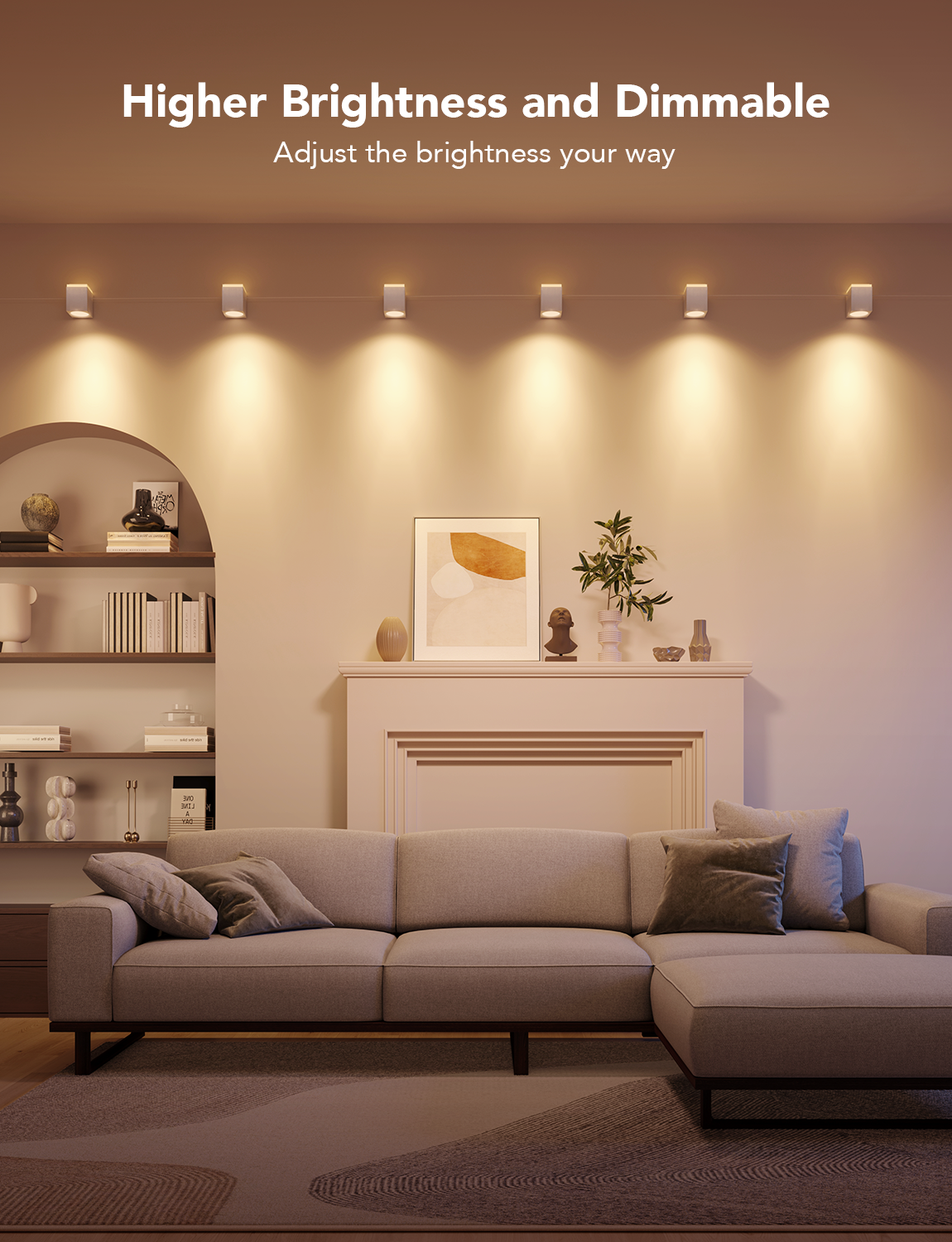 Govee RGBIC Cube Wall Sconces (6 PCS) - Smart Wall Mounted Down/Spot Lights