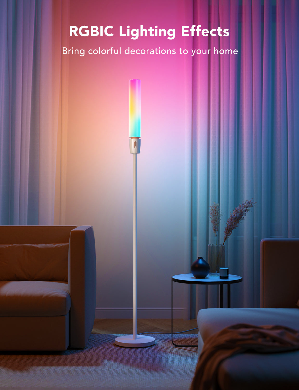 Govee RGBICWW Cylinder Floor Lamp - Smart Ambiance Room Decor Light