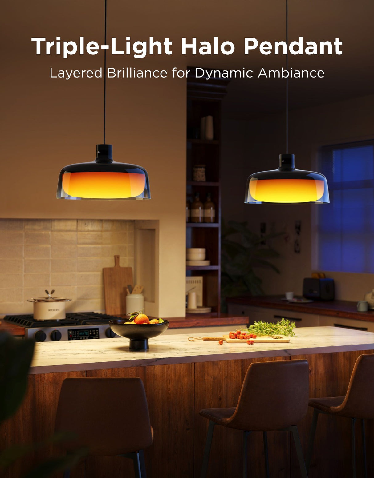 Govee Pendant Light for Kitchen Island, Three-Layer RGBIC Smart Lighting