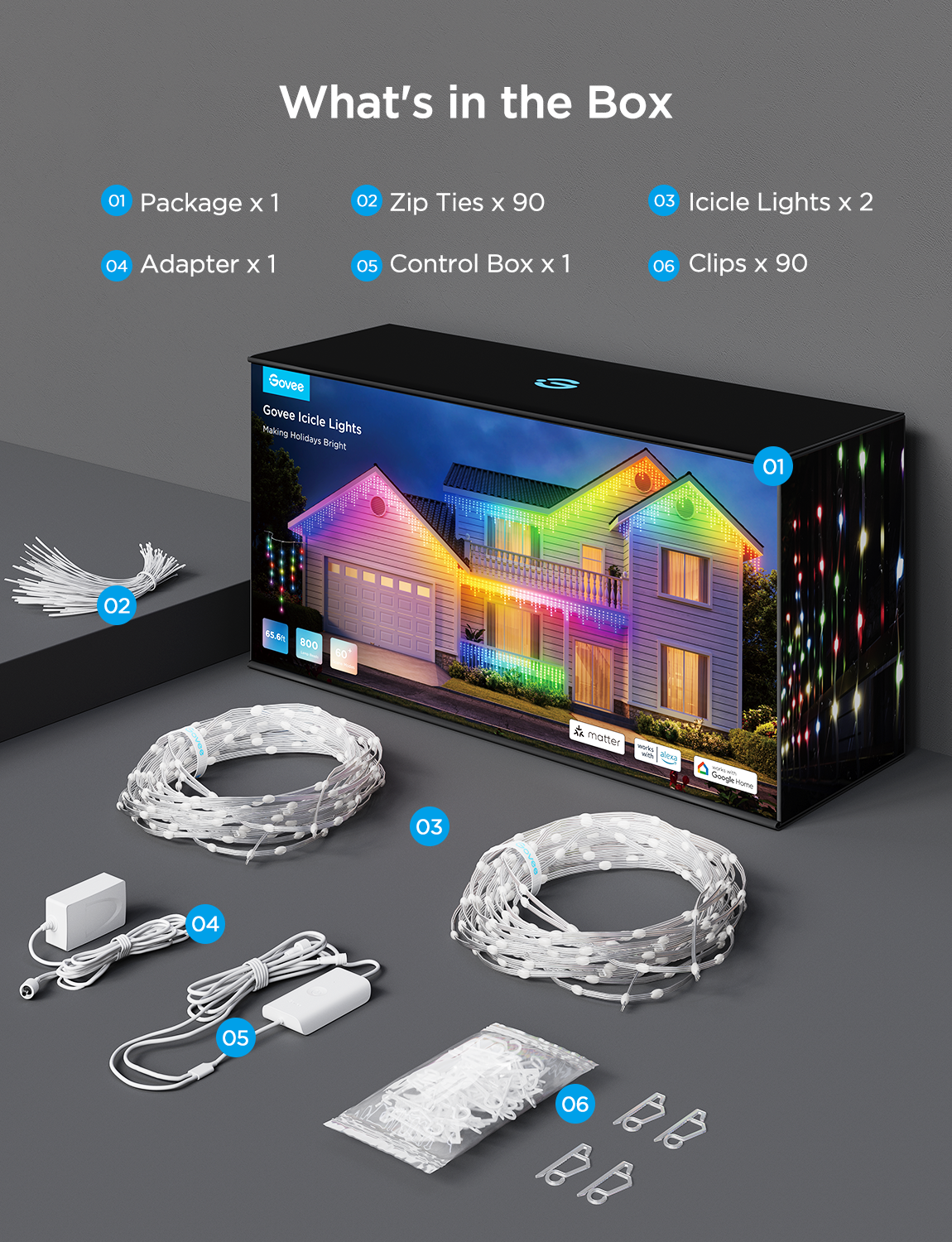 Govee Icicle Lights - 10M