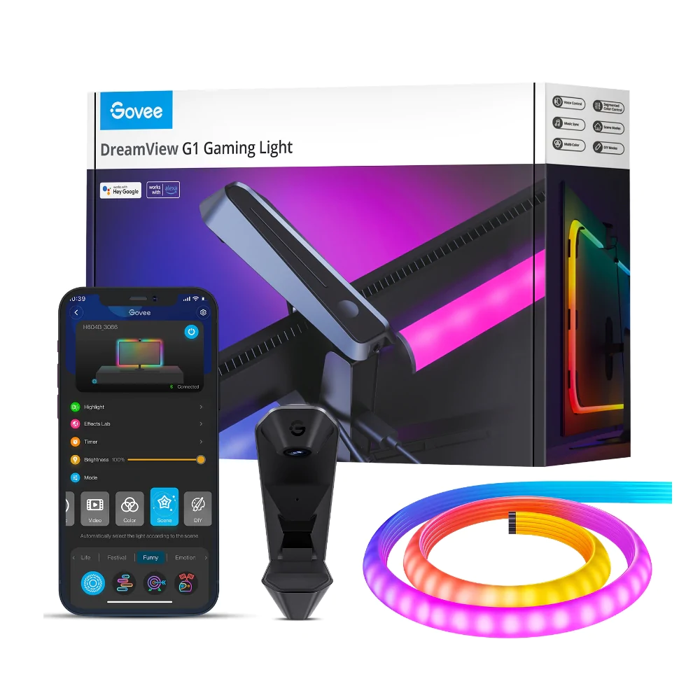Govee DreamView G1 Pro RGBIC Smart Gaming Kit Integrated LED Strip