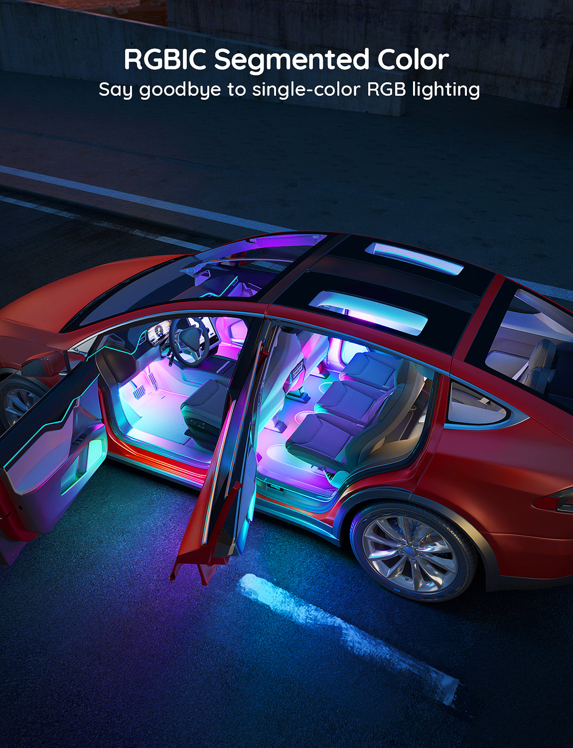 Govee RGBIC Interior Car Lights (30 Scene Mode + 4 Music Mode)