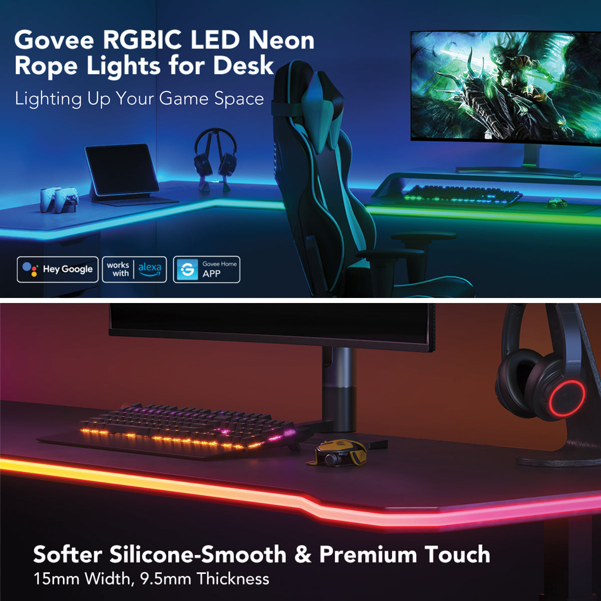 Govee Neon Gaming Table Light (3m)- Smart LED Light