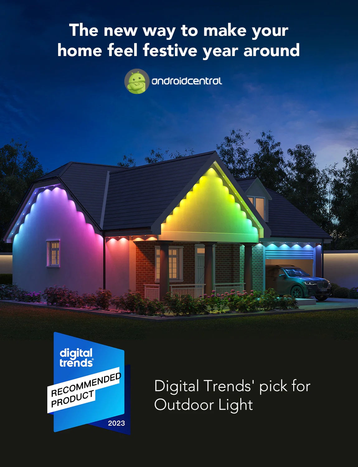 Govee Permanent Outdoor Lights (30m) - Smart IP67 RGBIC Outdoor Lights