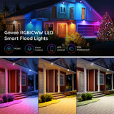 Govee RGBICWW LED Smart Flood Lights (4 Pack) - Smart Light