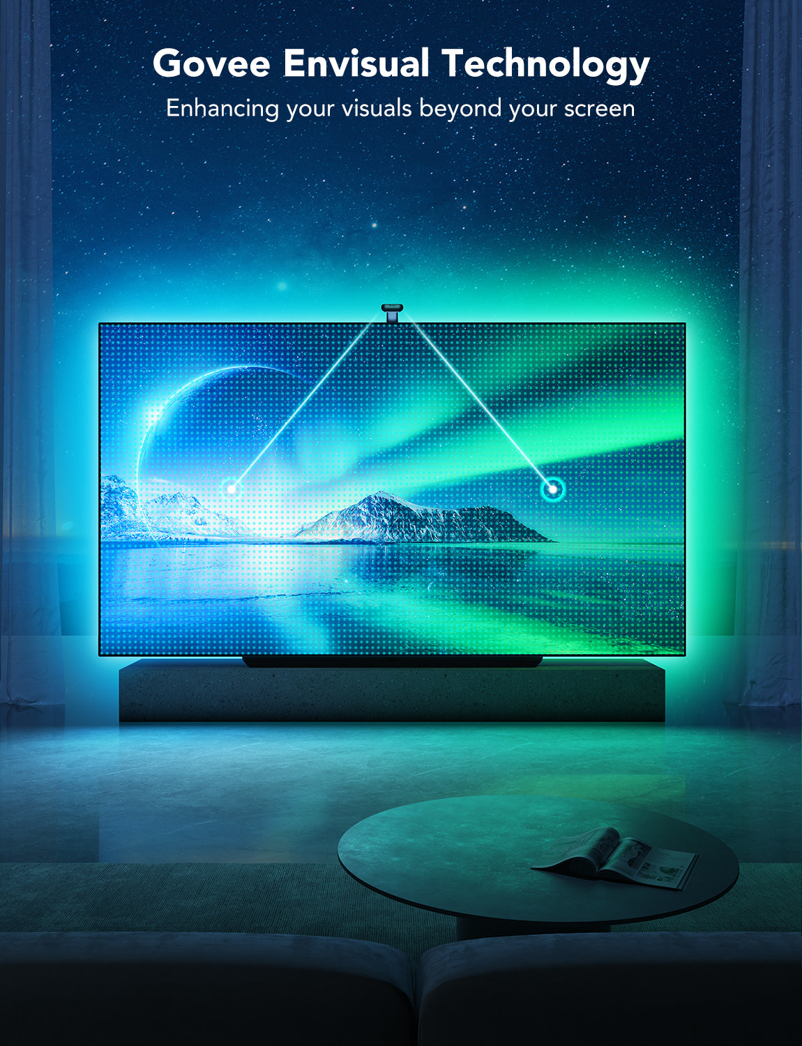 Govee DreamView T2 TV Backlight - Colour Sense Cam & LED Strip (55~65 ...
