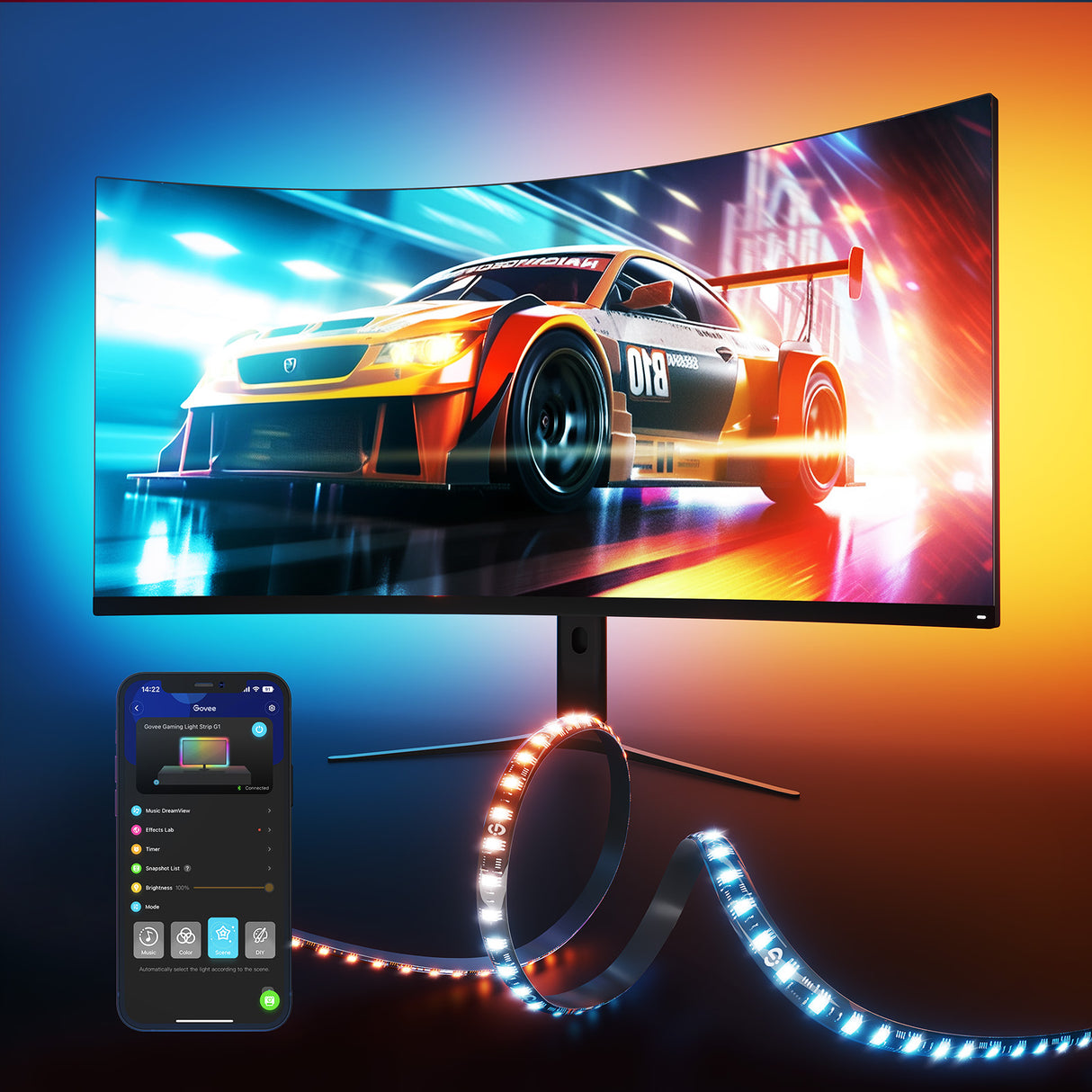 Govee Gaming Monitor Light Strip G1 - Smart LED Backlight 27-34" Monitors