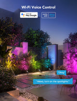 Govee Outdoor Spot Lights (2 Pack) - Smart Waterproof Garden Lights, 24W