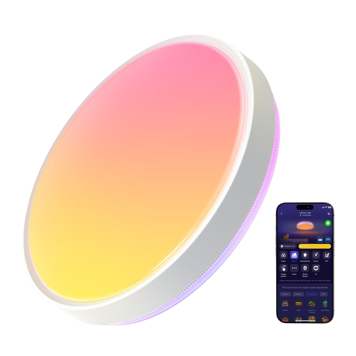 Govee 15-Inch RGBICWW Smart Ceiling Light Pro