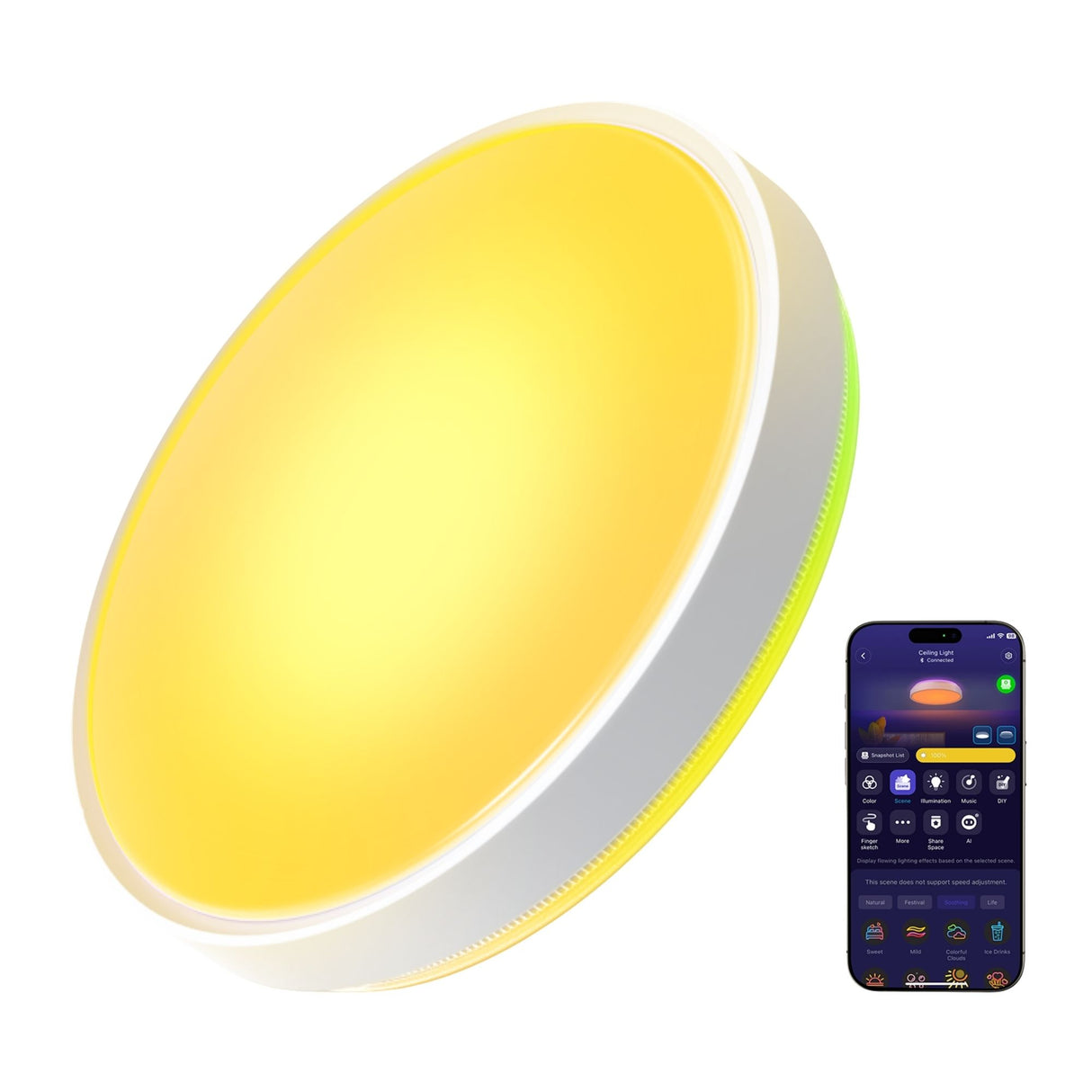 Govee 15-Inch RGBICWW Smart Ceiling Light Pro