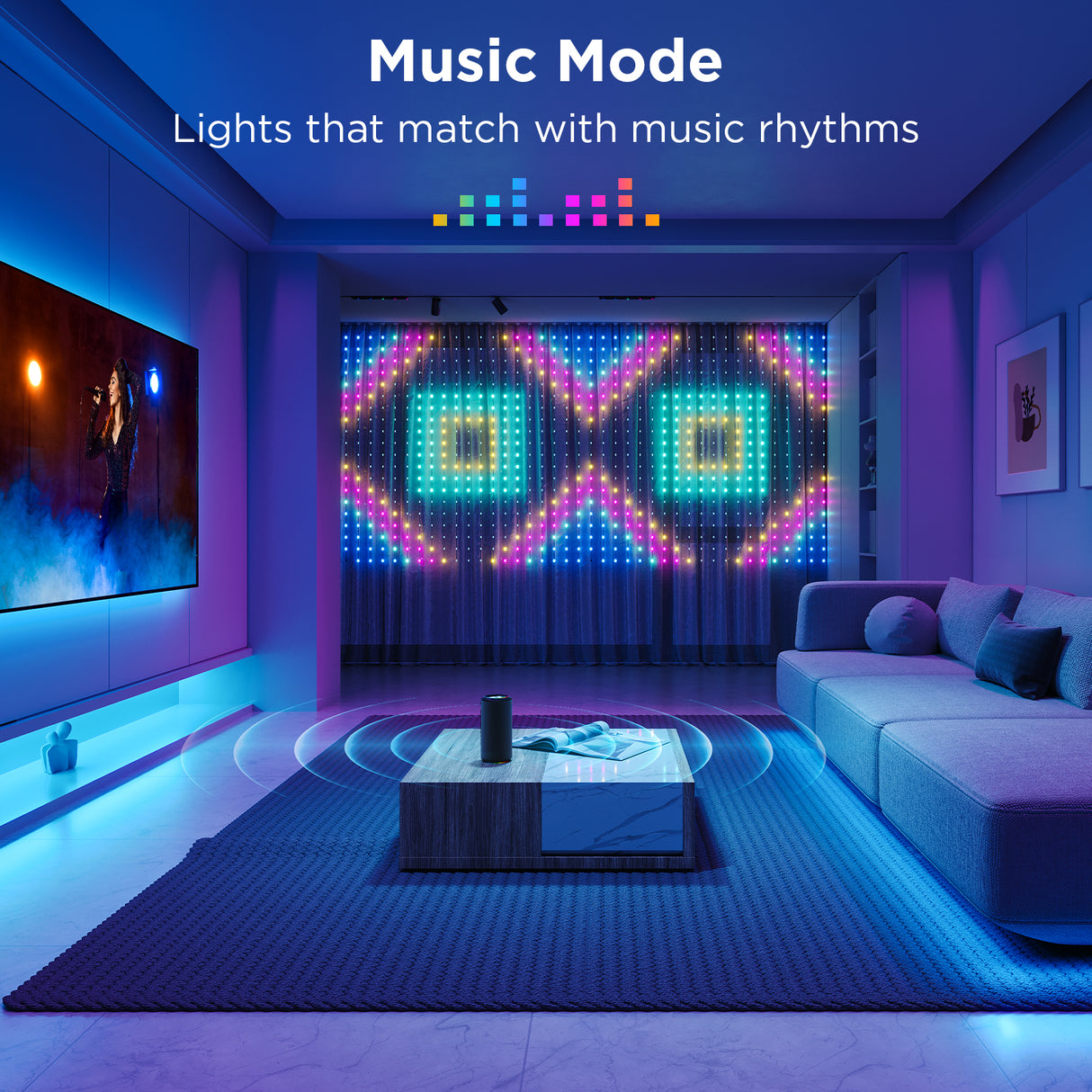 Govee Netflix Curtain Lights verlichting 2,4GHz wifi Govee Netflix Curtain Lights verlichting 2,4GHz wifi