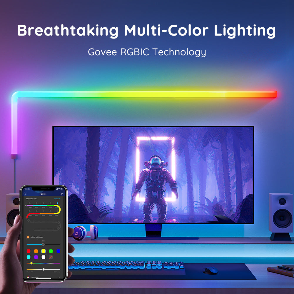 Govee Glide RGBIC Wall Light (8+4 or 6+1) - Smart Music Sync Light Bars