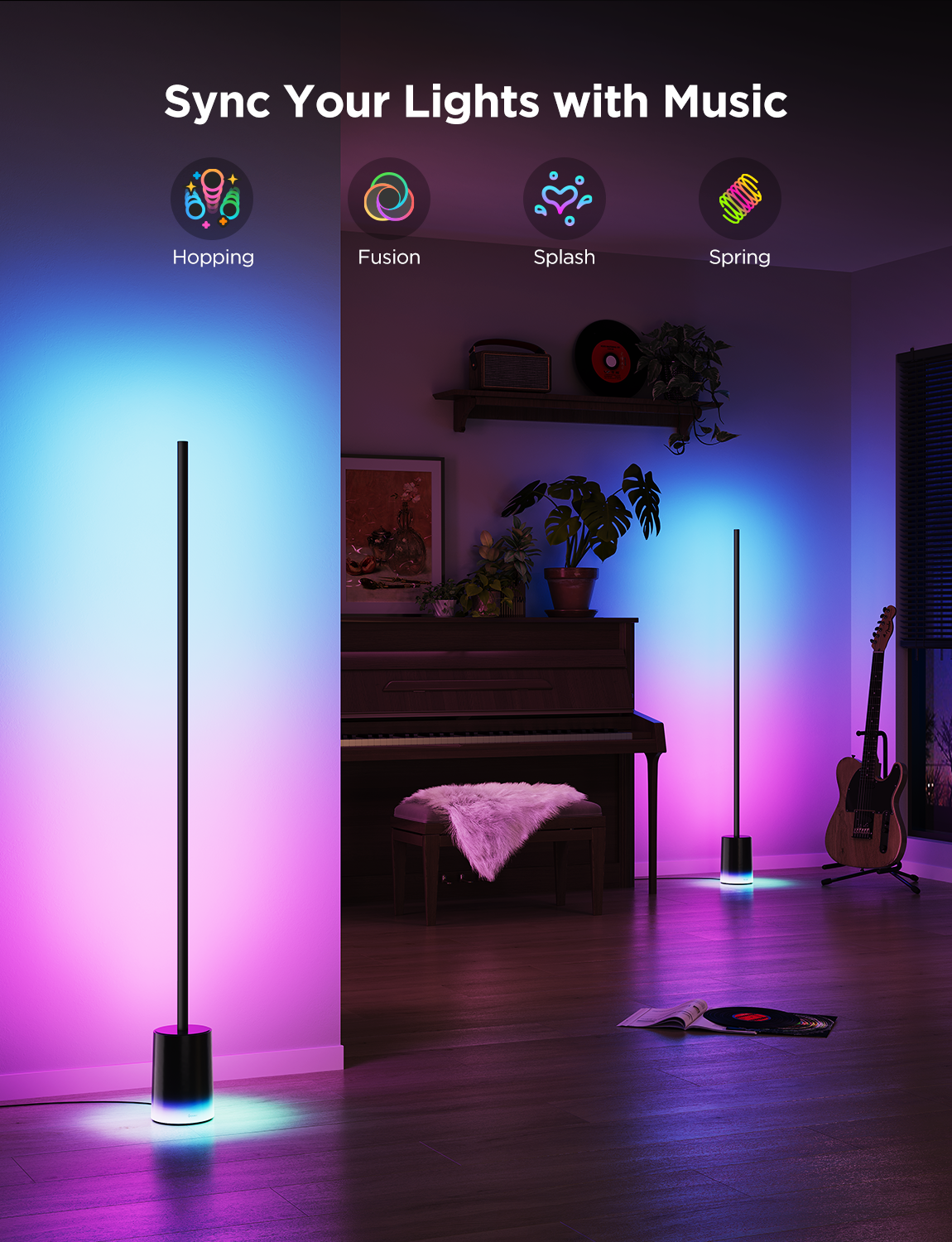 Sotipevs RGB LED-floor lamp✖︎2本 Sotipevs RGB LED-floor lamp︎2