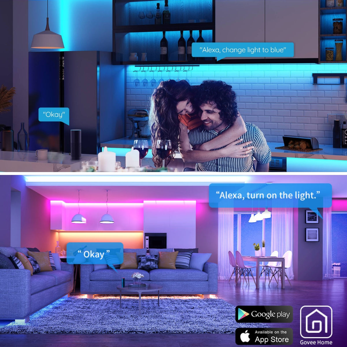 Govee RGBIC Wi-Fi + Bluetooth LED Strip Lights With Protective Coating –  Govee South Africa