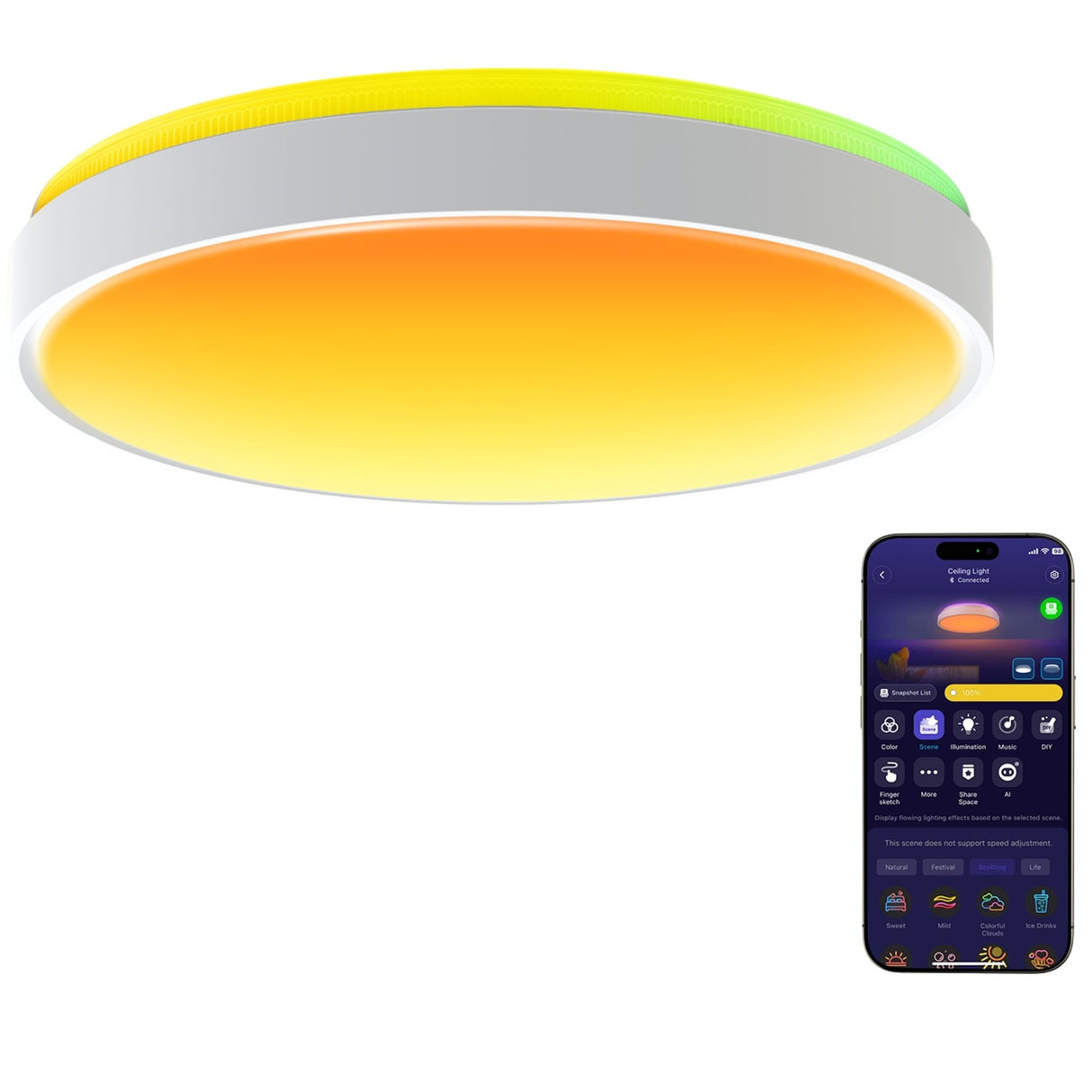 Govee 15-Inch RGBICWW Smart Ceiling Light Pro