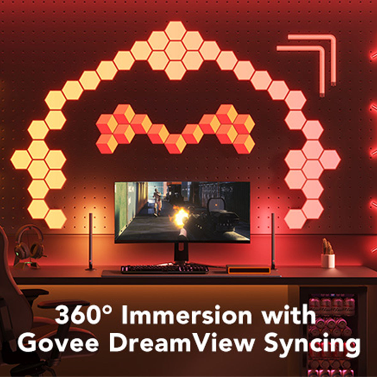 Govee AI Gaming Sync Box with Gaming Light Bars & Smart LED Light Strips