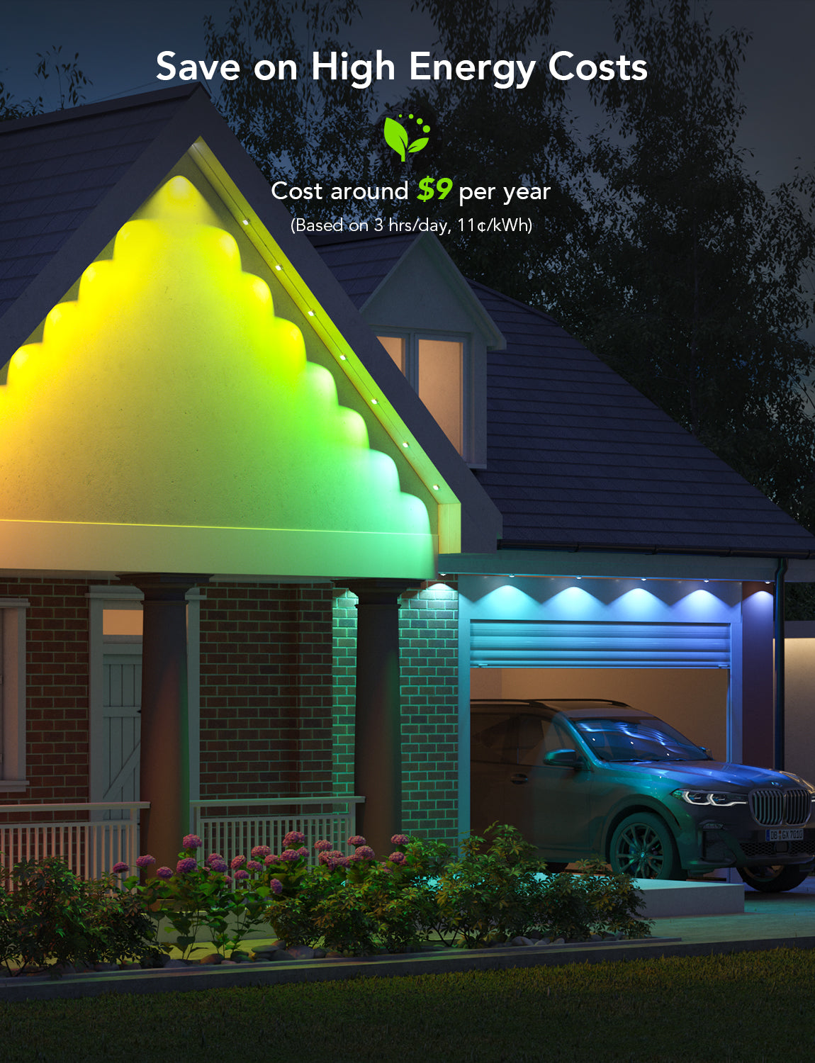 Govee Permanent Outdoor Lights (30m) - Smart IP67 RGBIC Outdoor Lights