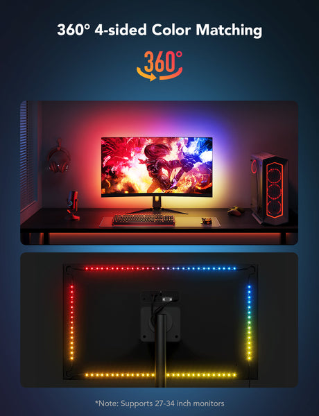 Govee Gaming Monitor Light Strip G1 - Smart LED Backlight 27-34" Monitors