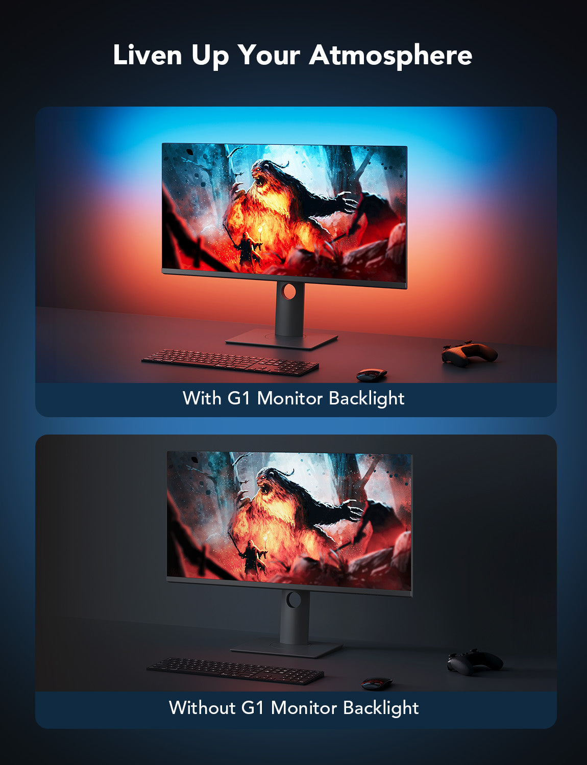 Govee Gaming Monitor Light Strip G1 - Smart LED Backlight 27-34" Monitors - UNBOXED DEAL