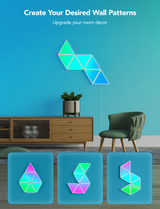 Govee Glide Triangle Light Panels (10PCS) - Smart Gaming & Ambiance RGBIC