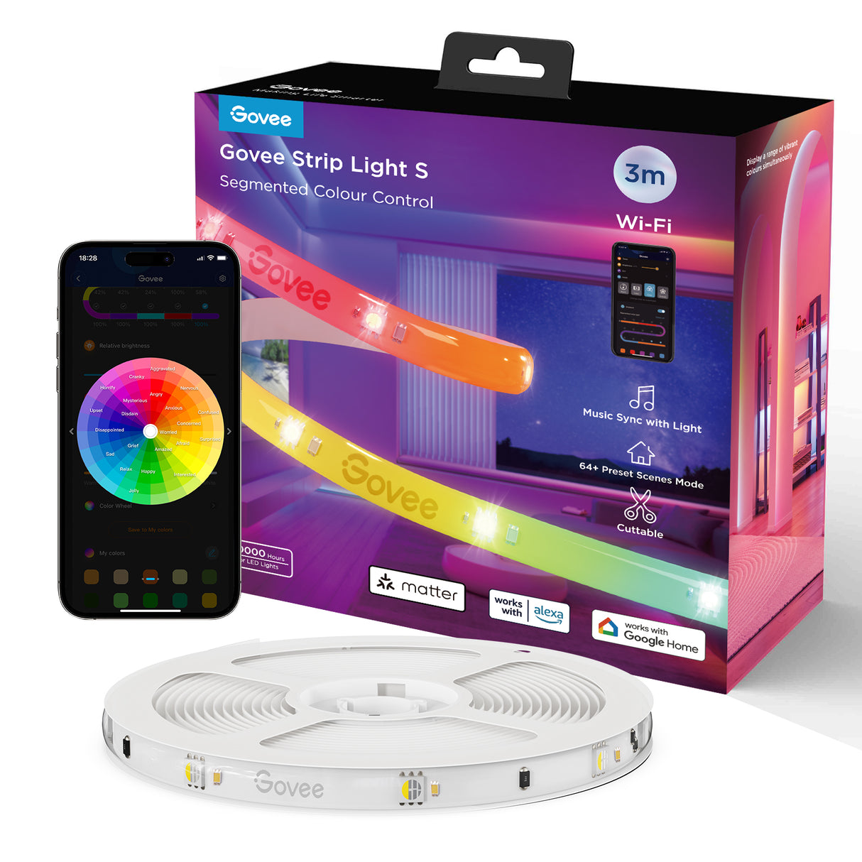 Govee RGBIC Strip Light S - With Protective Coating