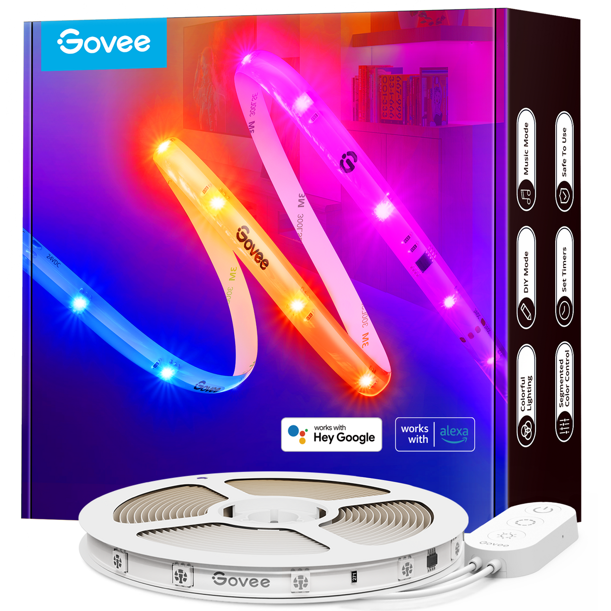 Govee RGBIC Wi-Fi + Bluetooth LED Strip Lights With Protective Coating –  Govee South Africa