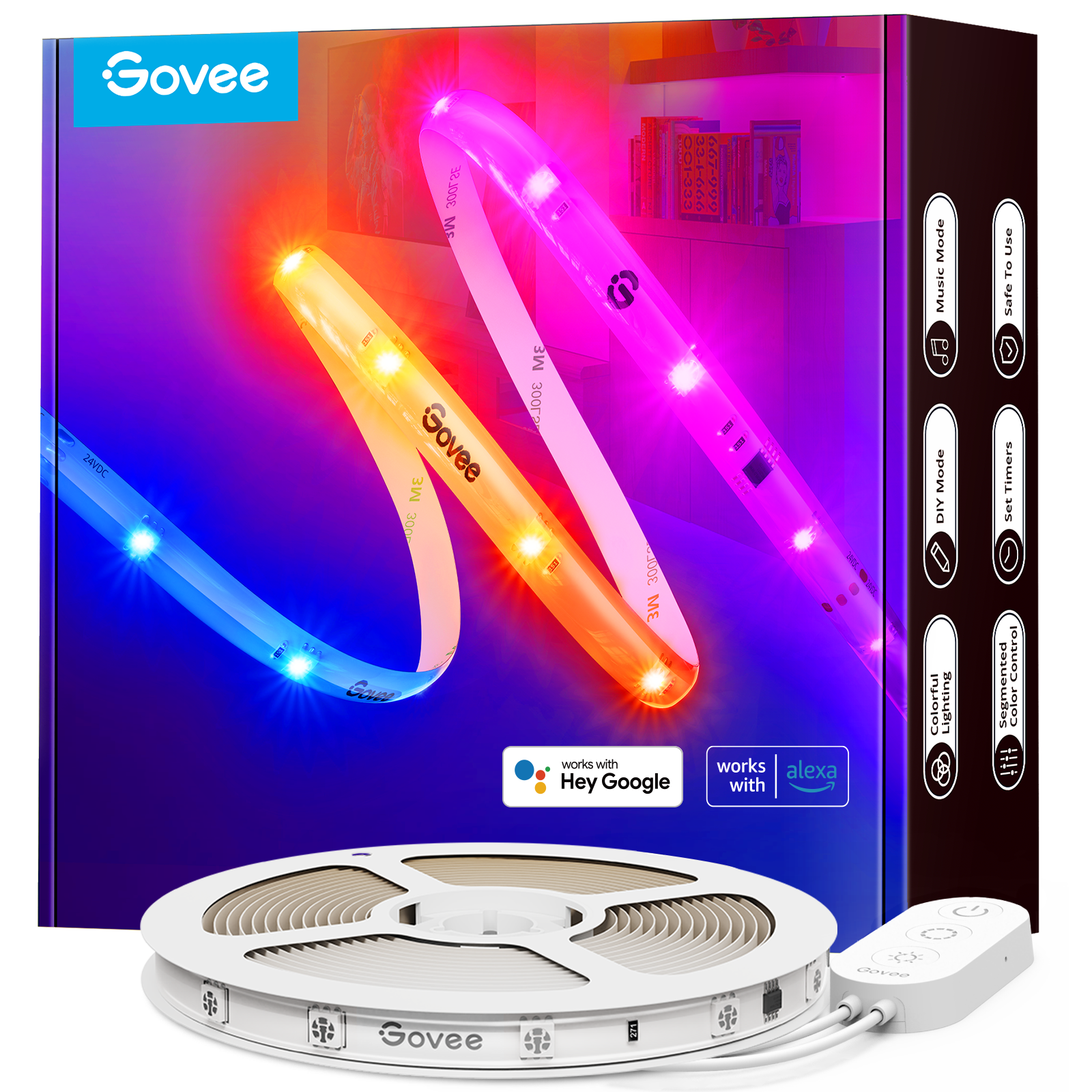 Govee LED Strip, RGBIC LED Streifen 5m, Musik Sync, Segmentcontrol