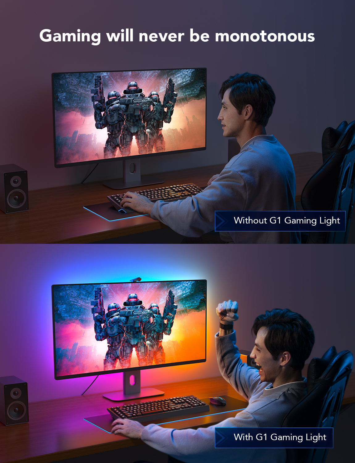 Govee DreamView G1 Gaming Light (24~29inch) - Smart LED Monitor Backlight
